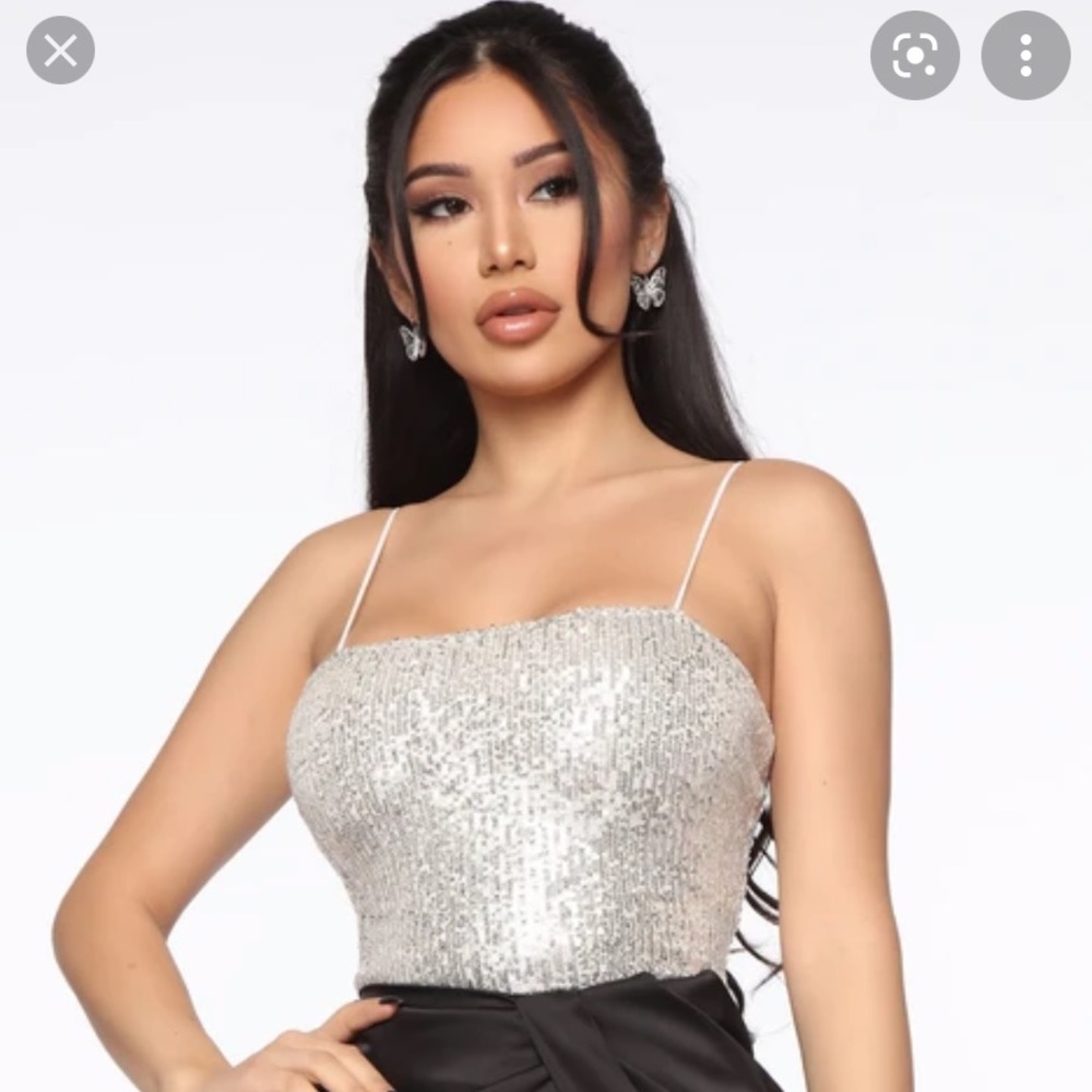 Fashion Nova sequin crop top